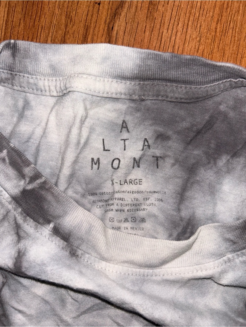 Altamont Grey Tie-Dye T Shirt XL - Picture 3 of 5